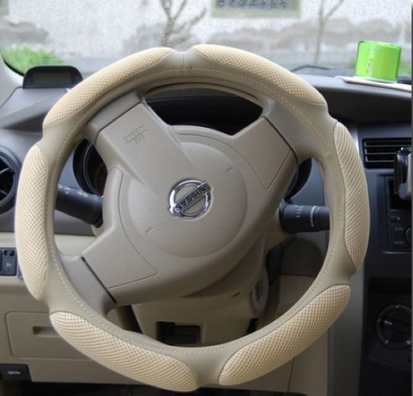 PU leather steering wheel cover