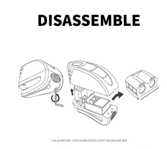 Intelligent controllable alarm disc brake lock