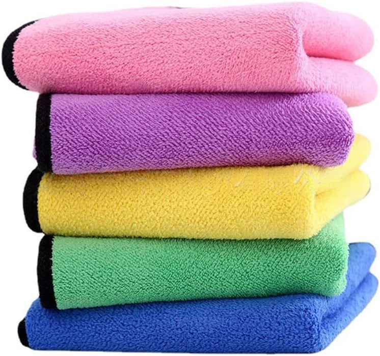 5-piece Set Of Thickened Absorbent Coral Fleece Car Wipes