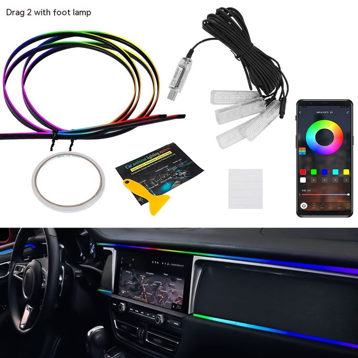 Car Atmosphere LED Light Bar Hidden Modification car organizer