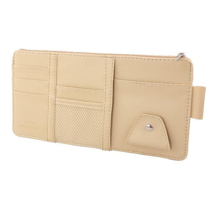 Car Auto Sun Visor Point Pocket Organizer Pouch Bag Card Glasses Storage Holder Car-Styling  IC Card Holder Sunshade Bag Car Organizers