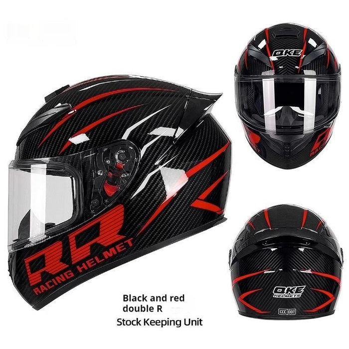 Motorcycle Helmet Men's Bluetooth Warm Full Face Four Seasons