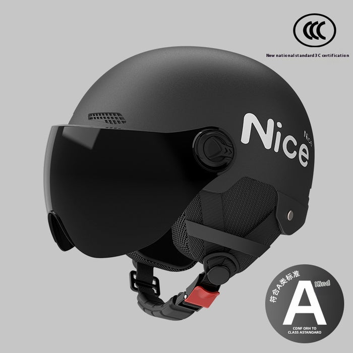 Women's Motorcycle Solid Color Safety Helmet