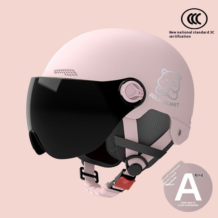 Women's Motorcycle Solid Color Safety Helmet