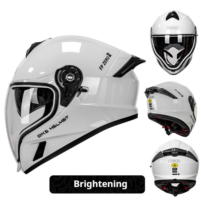 Double Lens Big Tail Motorcycle Helmet