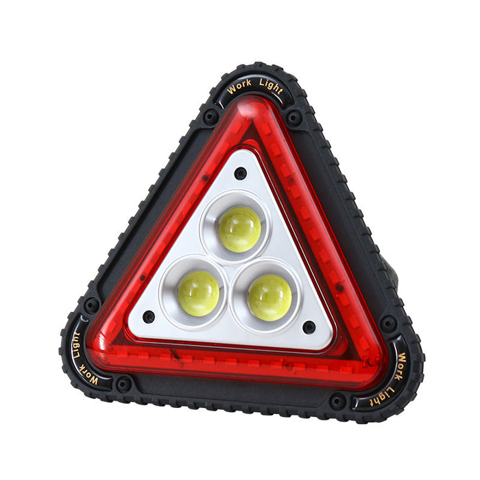 Triangular red warning light