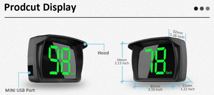 Head-Up Display Car Speed Velometer HUD Head Up GPS Universal