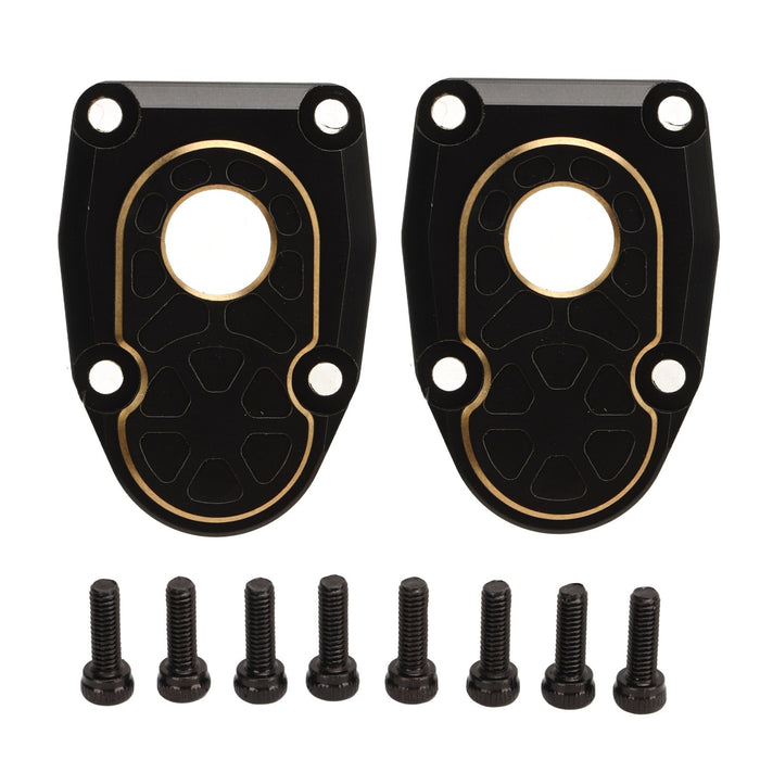 2 PCS Brass Portal Covers Black Stability Portal Steering Knuckle Cap for Axial Capra SCX10 III AR45P 1/10