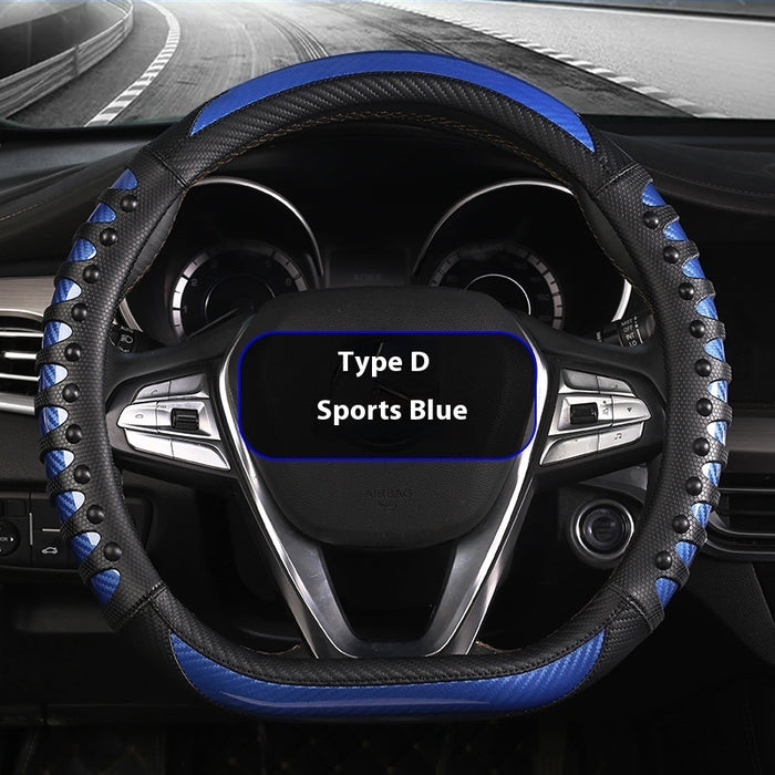 Leather Silicone Four Season Car Accessories Steering Wheel Cover