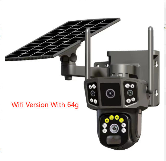 Solar Outdoor Screen Panoramic Surveillance Camera