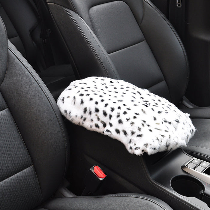 Car Mats Winter Rex Rabbit Fur Cars Armrest Cushion Center Armrests Box Mat Outdoor Travel Throw Pillows Plush Cute Pillow