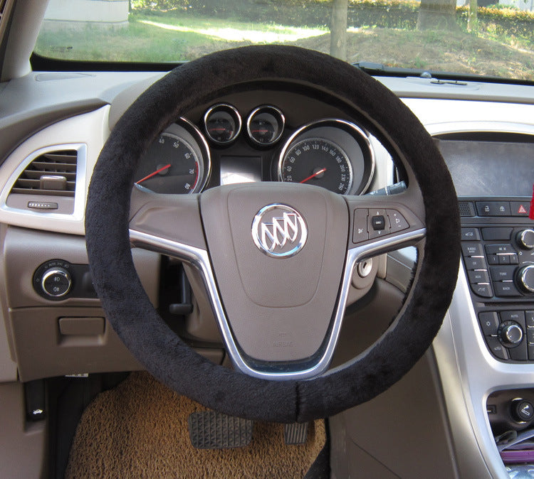 Plush steering wheel cover