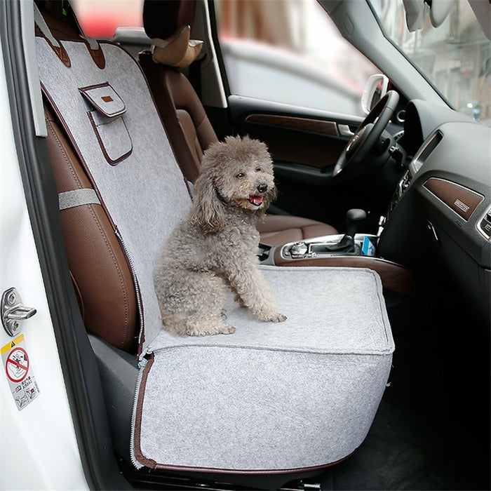 Retro Dual-purpose Pet Car Mat Front Seat Cushion  Car Mats