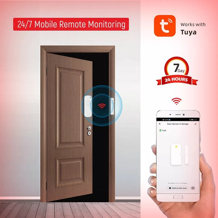 Tuya Smart Wireless Door Magnetic WiFi Anti-theft Alarm