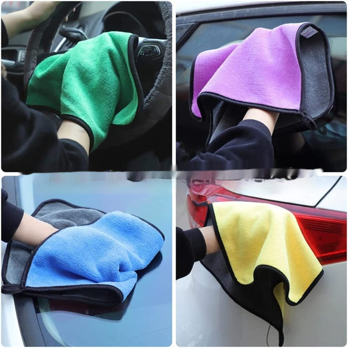 5-piece Set Of Thickened Absorbent Coral Fleece Car Wipes