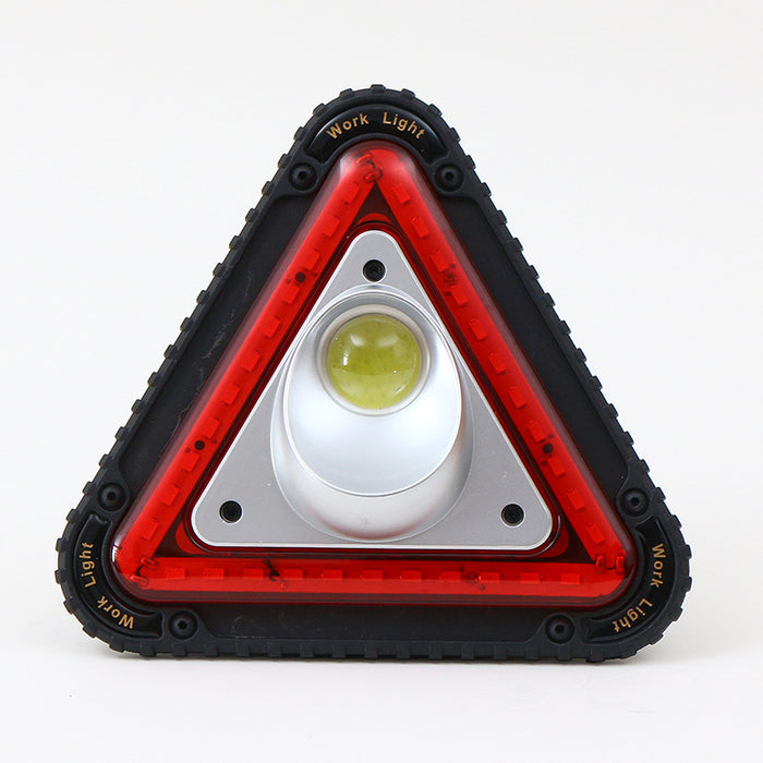 Triangular red warning light