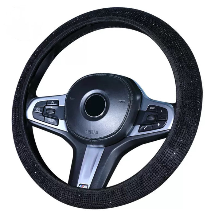 Full Diamond Elastic Car Steering Wheel Cover Without Inner Ring