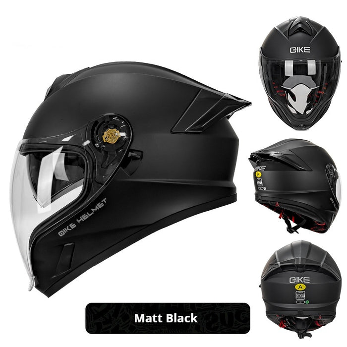 Double Lens Big Tail Motorcycle Helmet