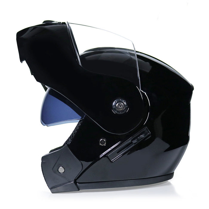 Motorcycle Winter Double-lens Uncovered Helmet