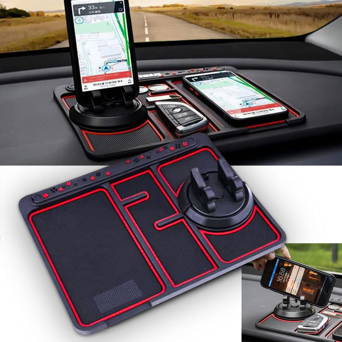 Non-Slip Car Phone Pad For 4-in-1 Car Parking Number Card Anti-Slip Mat Auto Phone Holder Sticky Anti Slide Dash Phone Mount  Car Mats