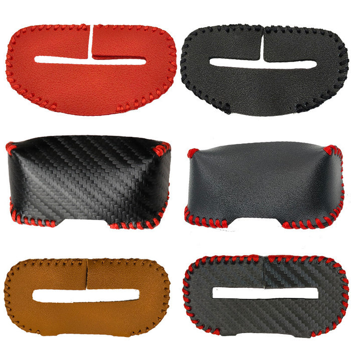 Car Safety Belt Bayonet Latch Protective Cover Seat Safety Belt Bump Proof Protective Leather Cover Interior Decoration