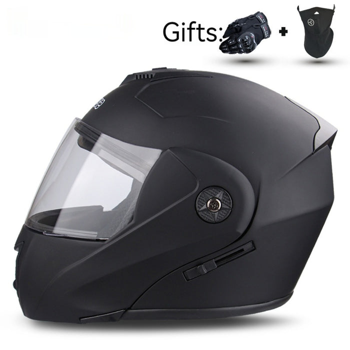 Electric Motorcycle Double Lens Exposed Men And Women Motorcycle Helmet