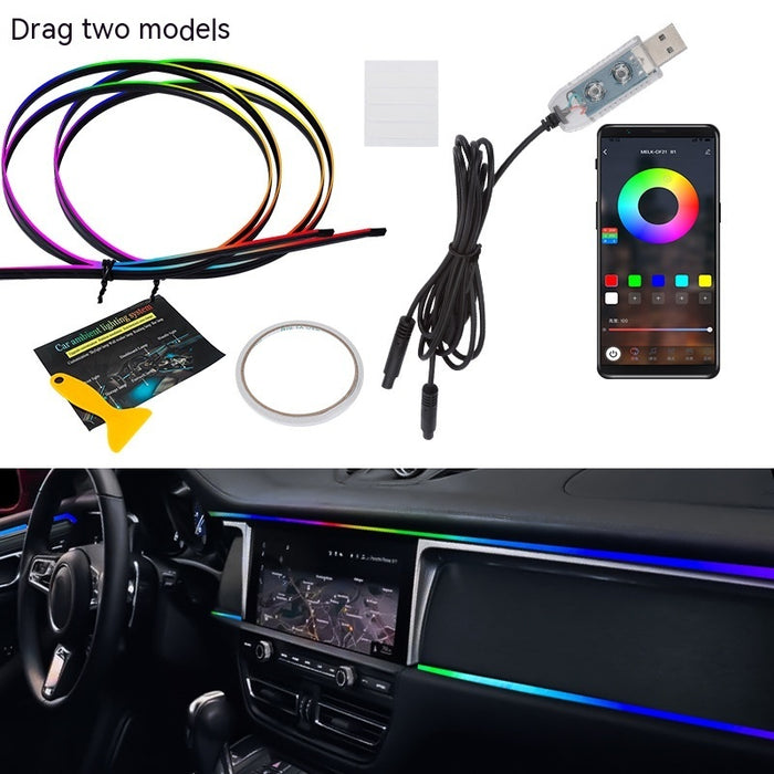 Car Atmosphere LED Light Bar Hidden Modification car organizer