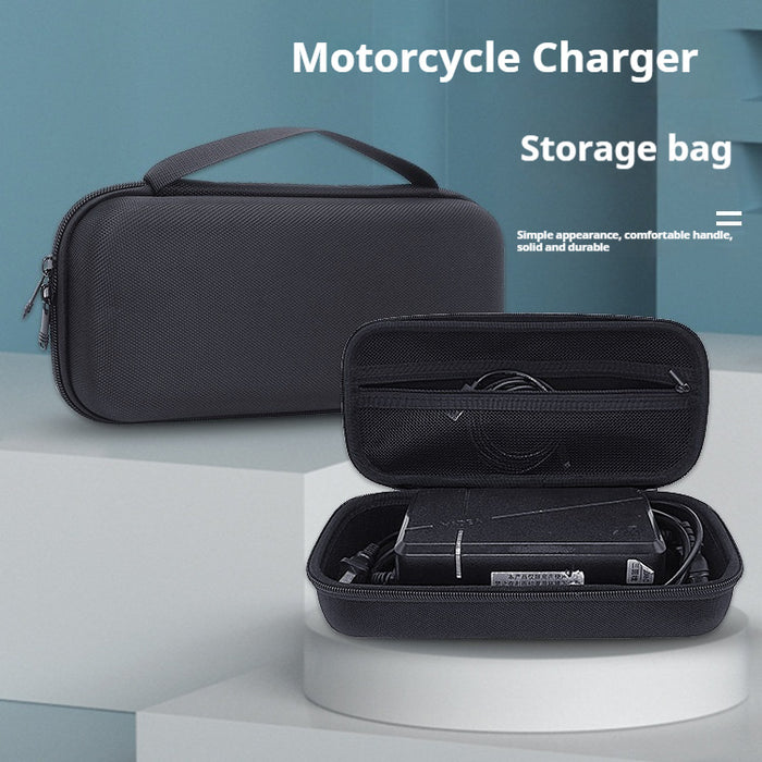 EVA Motorcycle Charger Storage Bag Hard Shell Electric Car Power Tools Diagnostic Tools