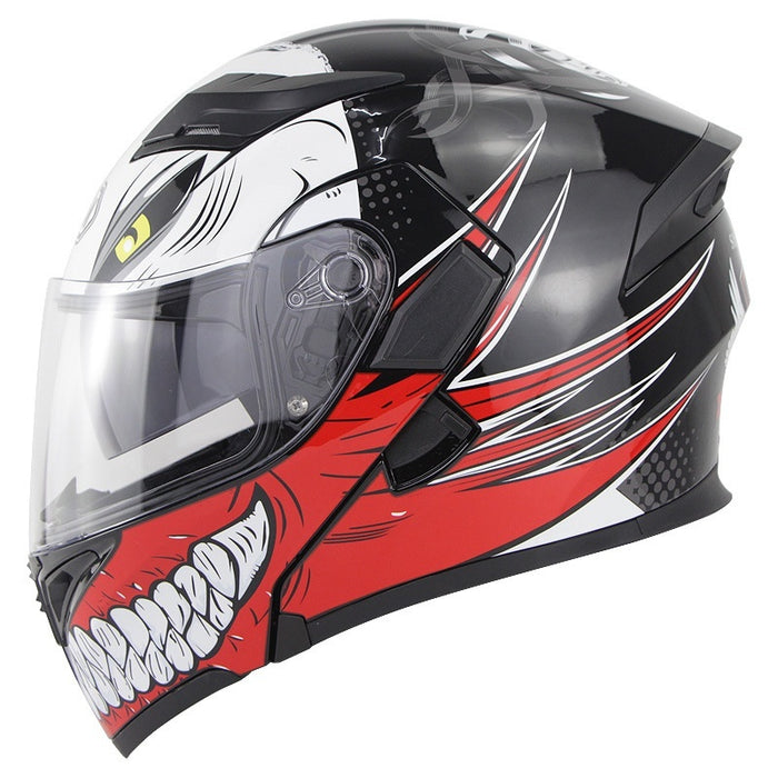 Men's And Women's Double Lens Exposed Motorcycle Helmet