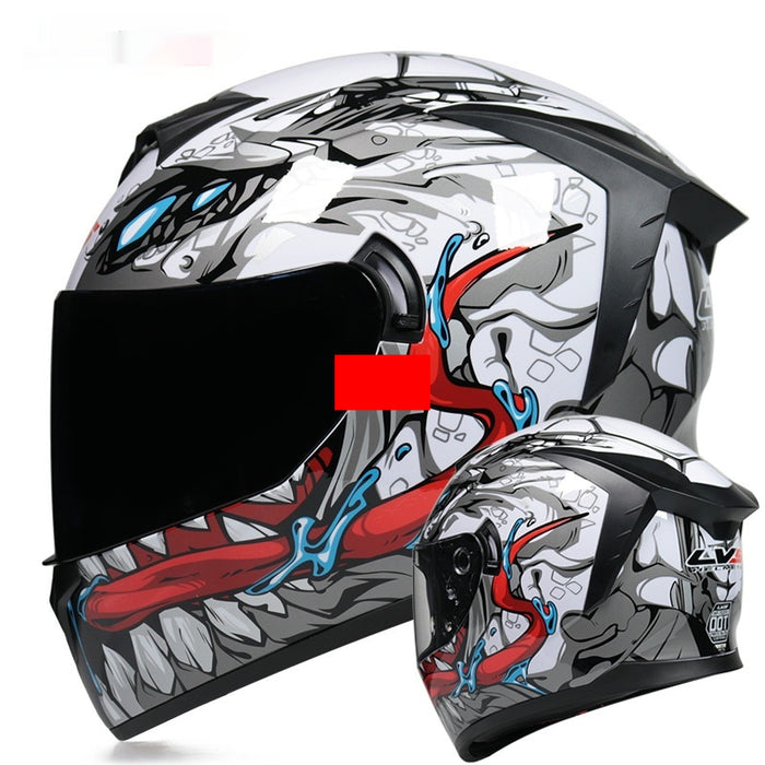 Men's And Women's Full Face Helmet Double Lens Motorcycle Helmet