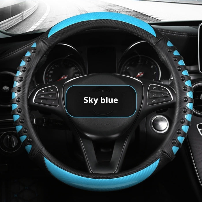 Leather Silicone Four Season Car Accessories Steering Wheel Cover