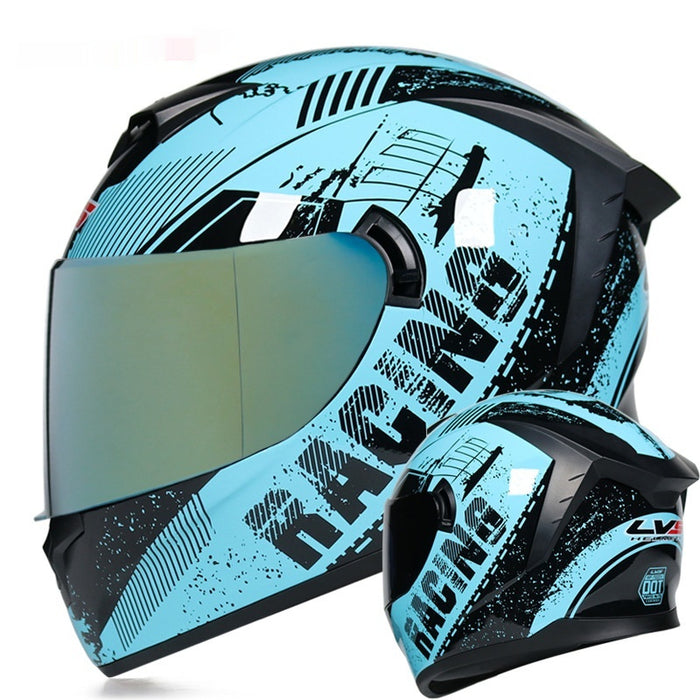 Men's And Women's Full Face Helmet Double Lens Motorcycle Helmet