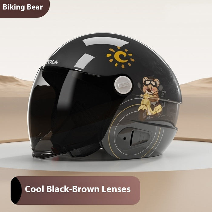 Electric Battery Motorcycle Helmet Men And Women Four Seasons