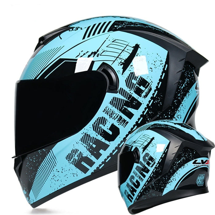 Men's And Women's Full Face Helmet Double Lens Motorcycle Helmet