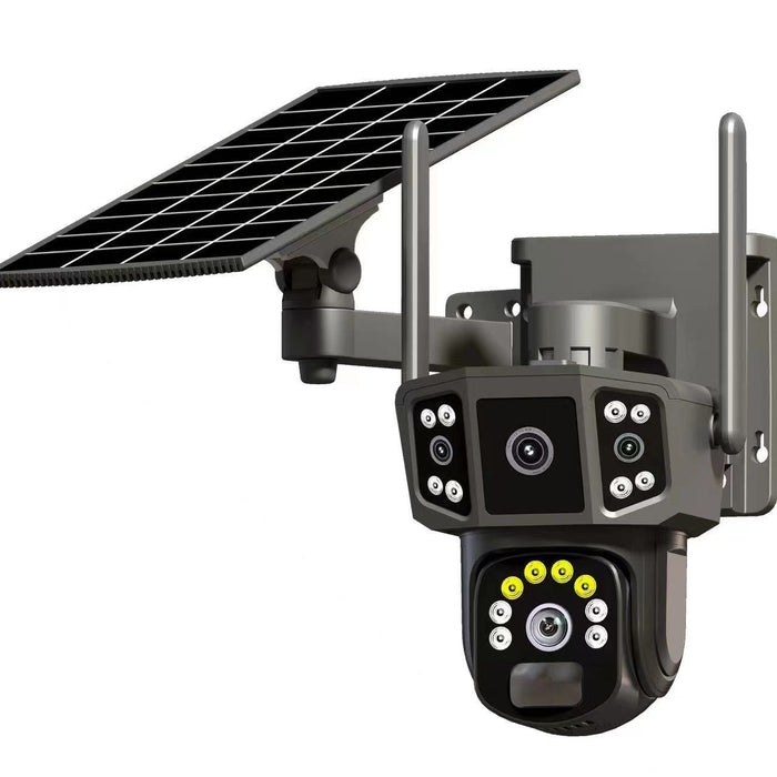 Solar Outdoor Screen Panoramic Surveillance Camera