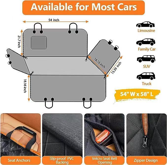 Pet Mat Car Rear Seat Cushion Water And Dirt Resistant Anti-bite  Car Mats