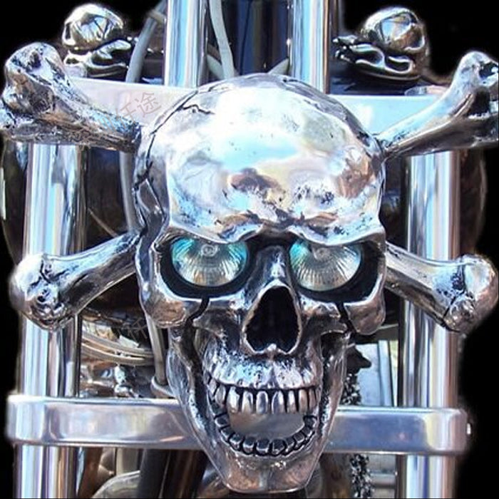 Independent Station Skull Motorcycle Headlight Decoration