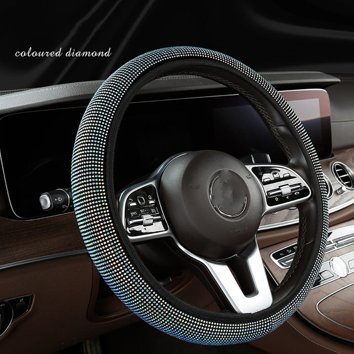 Full Diamond Elastic Car Steering Wheel Cover Without Inner Ring