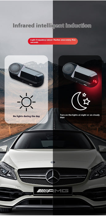 Automobile Solar Warning Light Aromatherapy