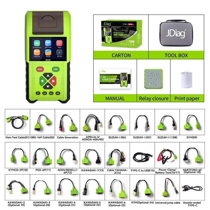 Motorcycle Diagnosis Equipment Fault Code Nozzle Detection With Data Diagnostic Tools