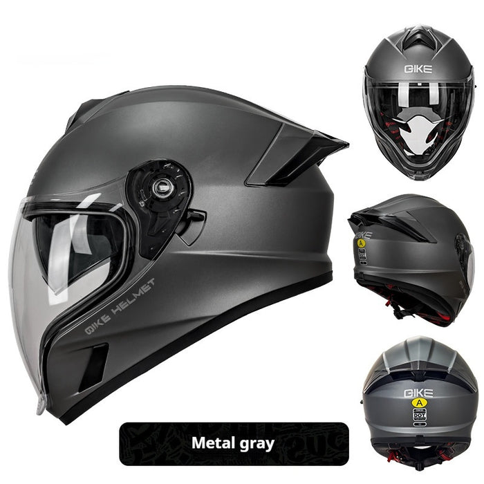 Double Lens Big Tail Motorcycle Helmet