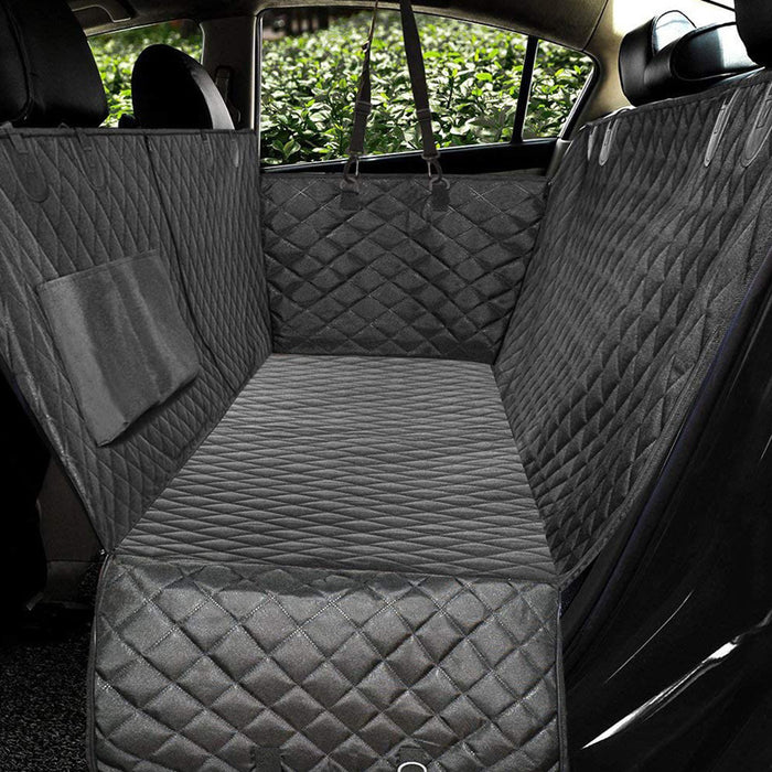 Dog Car Seat Cover View Mesh Pet Carrier Hammock Safety Protector Car Rear Back Seat Mat With Zipper And Pocket For Travel  Car Mats