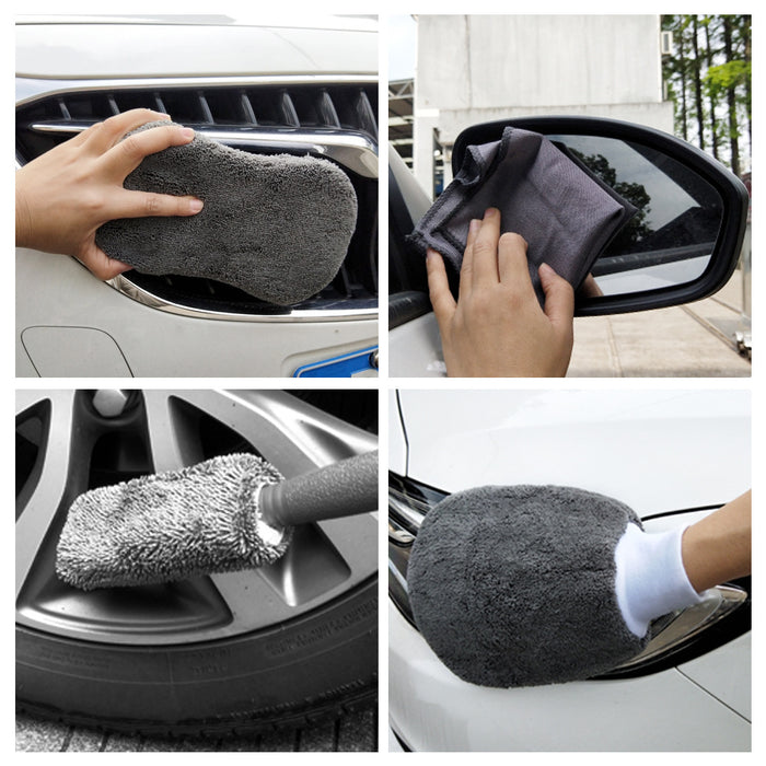 Car Cleaning Cloth Waxing Sponge Wheel Hub Brush 9-piece Set