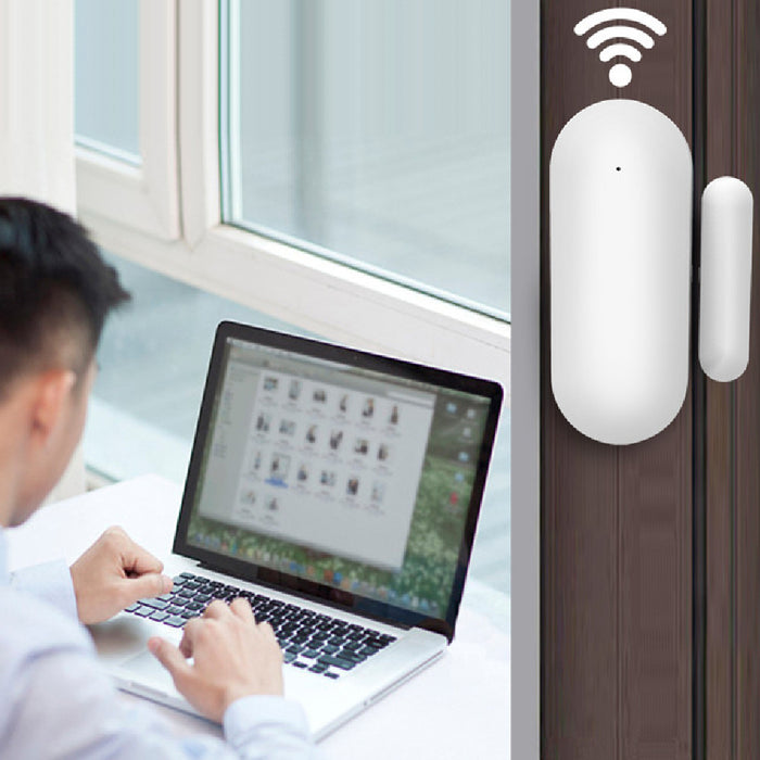 Tuya Wifi Smart Door Magnetic Anti-theft Alarm App Push