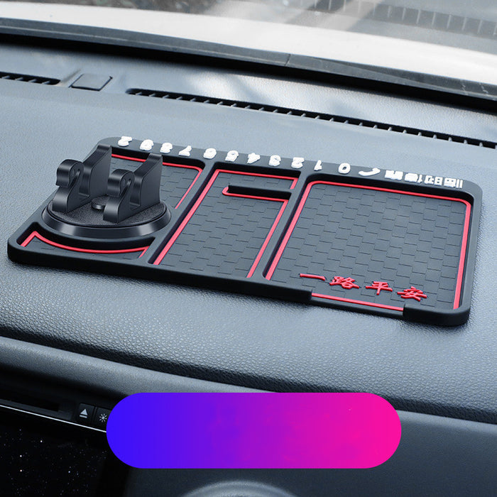 Non-Slip Car Phone Pad For 4-in-1 Car Parking Number Card Anti-Slip Mat Auto Phone Holder Sticky Anti Slide Dash Phone Mount  Car Mats