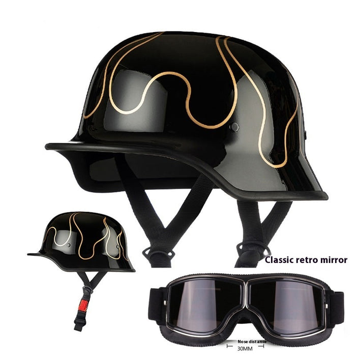 3C German Retro Soldier Helmet Motorcycle Helmet Summer