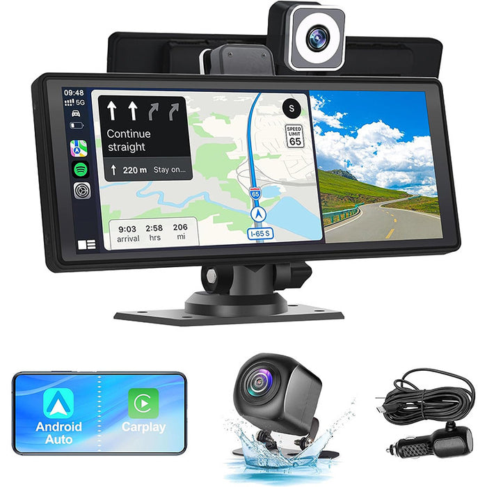 Car Navigator Dual Camera Touch Screen Carplay Car GPS Navigation 1026-inch