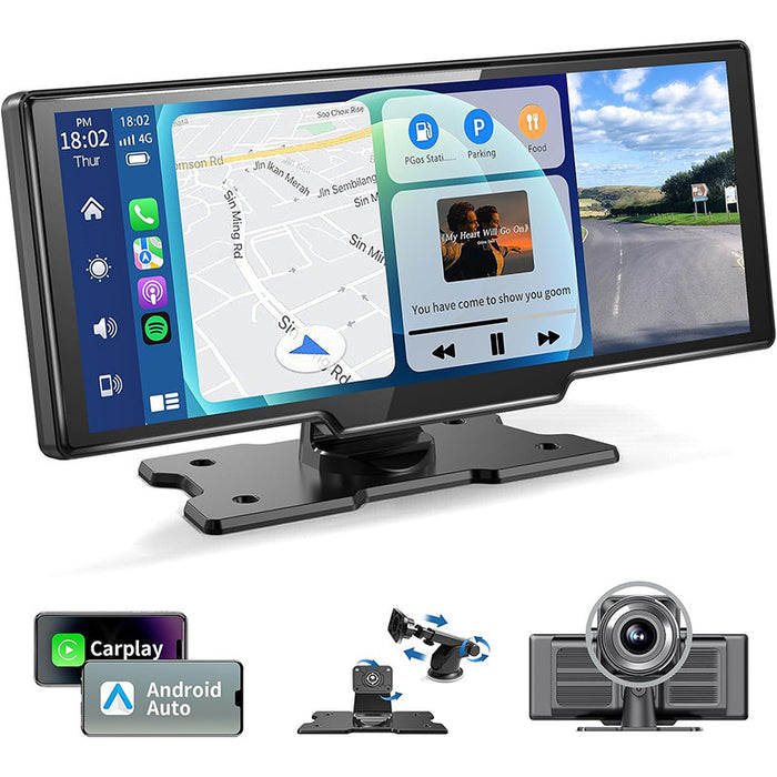 1026-inch Full Touch Screen Car Navigator All-in-one Machine Front And Rear Double Recording 1080p HD Car DVR