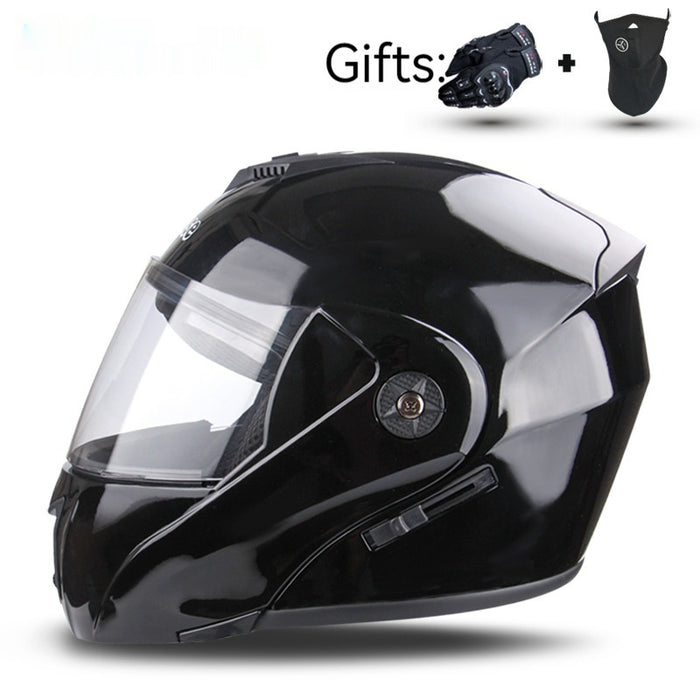 Electric Motorcycle Double Lens Exposed Men And Women Motorcycle Helmet