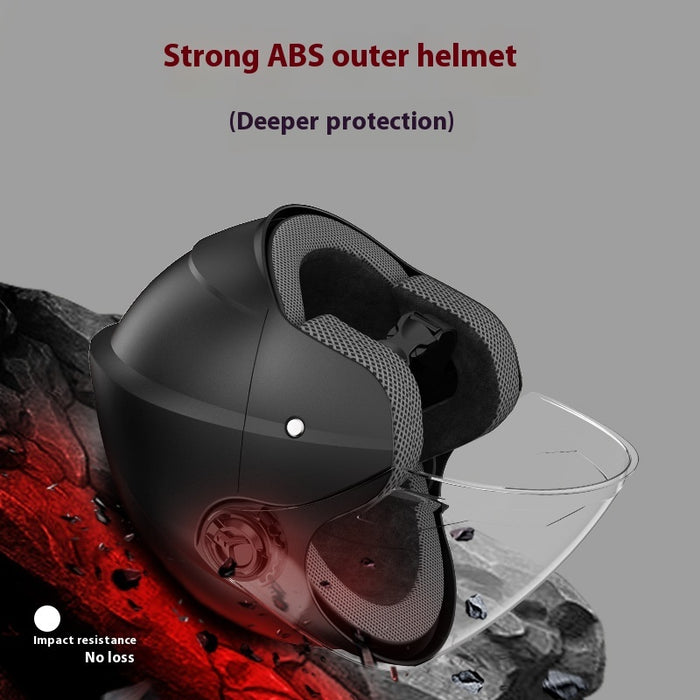 Electric Motorcycle Keep Warm And Windproof In Winter Helmet